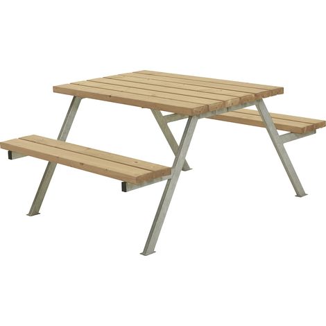 FRANKEL kaiserkraft, Ensemble table et bancs, sans dossier, (1/3)