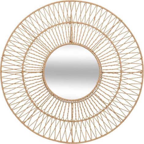 Espejo de cuerda Millie Beige H75cm - Atmosphera créateur d'intérieur