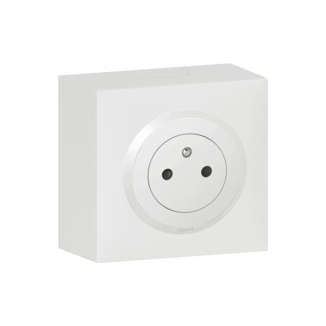 Legrand - Dooxie - Prise 2P+T + Cadre saillie + Plaque - Ref. : 600041+600801+600335 (1/4)
