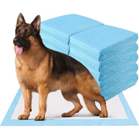 GOPLUS Lot de 100 Tapis éducateurs pour Chien Chiot 75x90CM, apis Hygiénique Absorbant Inférieure Imperméable,Anti-Fuite (1/5)