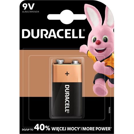 Batterie alcaline Duracell Basic 6LR61 9V Blister da 1 pz. (1/5)