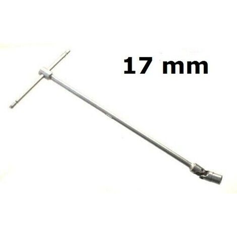 CHIAVE A T CON SNODO SNODABILE MISURA 17 MM MANICO SCORREVOLE