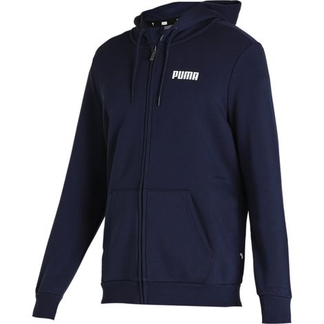Puma ESSENTIAL FULL-ZIP FL Herren-Hoodie, marineblau, 84724203, Größe S