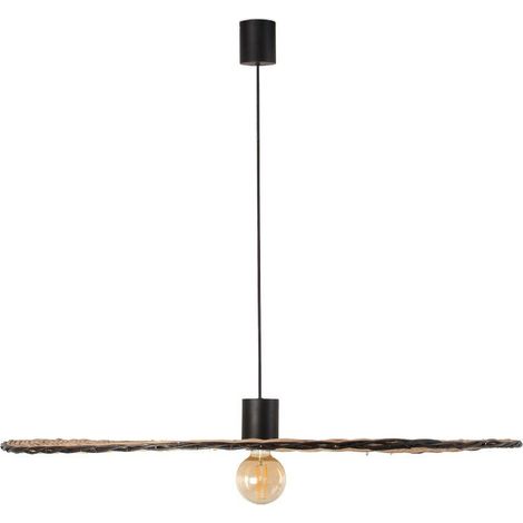 Faro COSTAS Lampada a sospensione in rattan nero opaco Ø1000 (1/5)