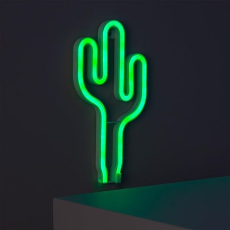 Neón LED Cactus con Batería Verde (1/5)