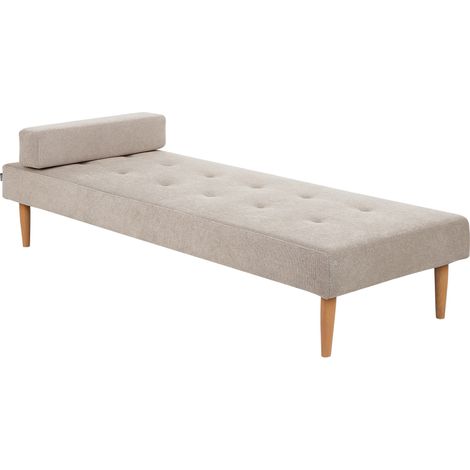 Chaise longue moderno minimalista diván camilla tela beige Niort