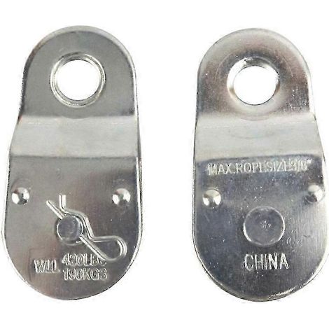 Poulie fixe simple, poulie à œillet fixe en acier, 1-1/2 pouce, compatible avec les cordes et les câbles, convient à une utilisation intérieure et extérieure, paquet de 2. (1/5)