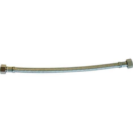 Flexible sanitaire inox FF - Longueur : 20 cm - Écrou : 3/8'' - D8 - Flexible sanitaire inox FF - Longueur : 20 cm - Écrou : 3/8'' - D8 (1/3)