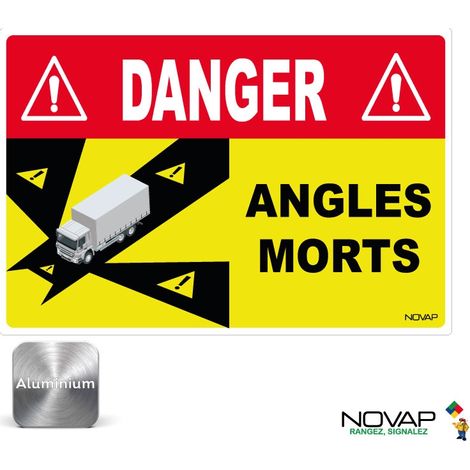Panneau Angles morts pour camion - Alu - Haute visibilité - 250 x 170 mm - 4016061 (1/2)