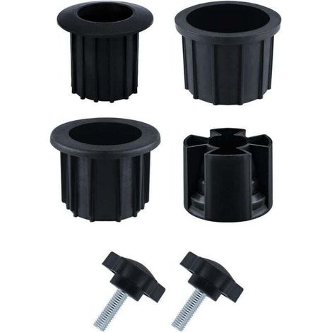6 pièces Umbrella Stand Parts, Accessoires Pied Parasol avec Fil de Serrage Bouton Noir Accessoires Parasol de Terrasse pour Table de Terrasse Balcon Arrière-Cour (Noir)-DOU