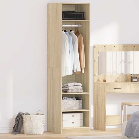 Wardrobe Sonoma Oak 50x50x200 cm Engineered Wood vidaXL