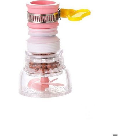 Leitungswasserfilter – Wasserreiniger mit wassersparendem Filterelement, einfache Installation, Rosa (1/5)