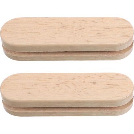 Poignée universelle antidérapante pour poêles et casseroles, en bois, design élégant, 1 paire (1/5)