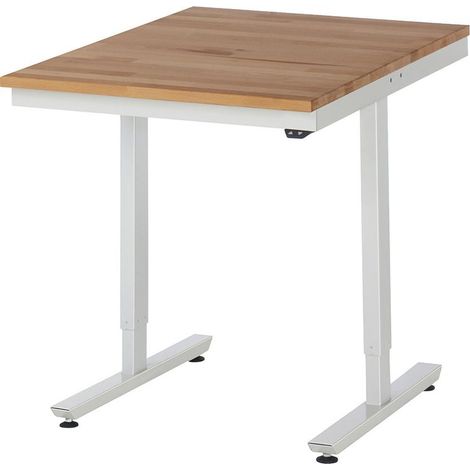 RAU Arbeitstisch adlatus 150 elektrisch höhenverstellbar Buche-Massiv-Platte 750 mm x 1000 mm (1/3)