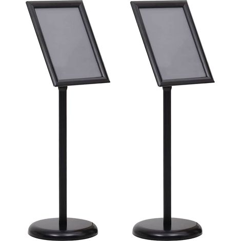 Plakatständer 2 pcs Schwarz 32,7 x 24 x 108 cm Aluminium