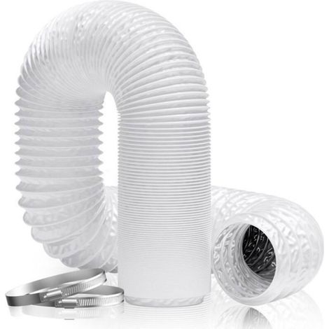 Conduit de ventilation flexible - Diamètre 160 mm - Longueur 6 m - Feuille d'aluminium et PVC HBCL (1/3)