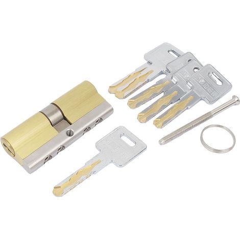 Home Door Guard Diebstahlsicherungsschloss Schließzylinder Goldton mit 6 Schlüsseln (40d809450974... (1/3)