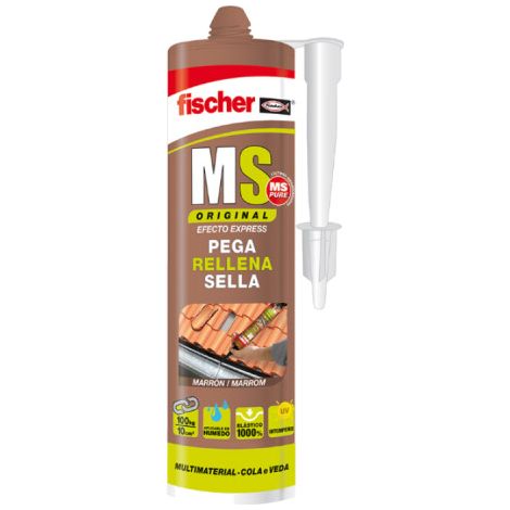 Sigillante adesivo MS FISCHER - Marrone naturale 290 ml 546186 (1/3)