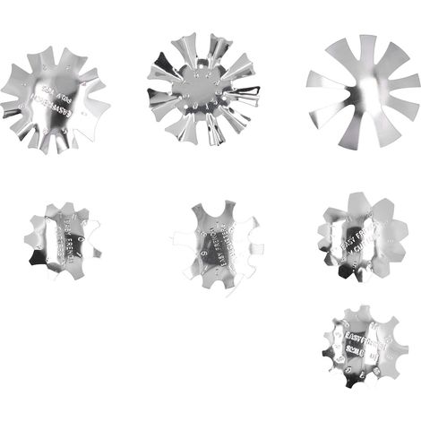 Lot de 7 coupe-bords d'ongles professionnels en acier inoxydable argenté, outil de limage pour lignes de sourire et manucure. (1/5)