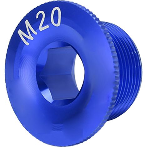 Vis de couvercle de manivelle CANSUCC M20 en alliage d'aluminium résistant à la corrosion, bouchon bleu pour vélo (1/5)