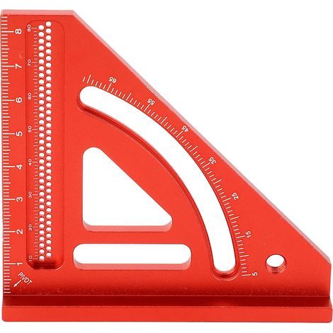 Charpentier carré pour le travail du bois, petite règle triangulaire précise en aluminium, outil intégré (1/5)