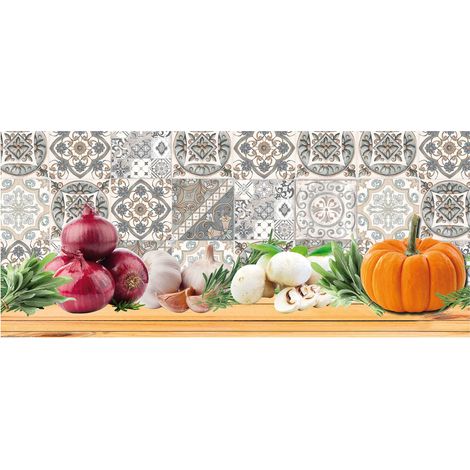 Tappeto Passatoia Cucina Digitale Antimacchia Antiscivolo Spicies Cipolla Zucca, misura50x100coloreSpieces (1/4)