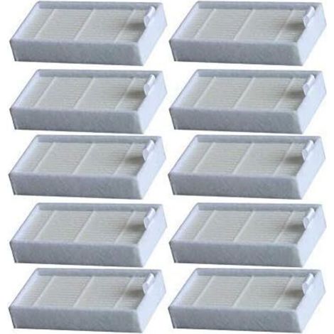 Pack of 10 replacement filters for Chuwi Vida iLife V3 V3s X5 V5 V5s Pro Ecovacs CR130 CR120 CEN540 CEN250 vacuum cleaners (1/4)