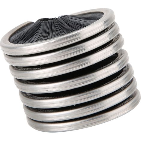 Brosse de nettoyage de cordon, outil de lavage de corde auto-lubrifiant en acier inoxydable, résistance à la corrosion noire pour l'alpinisme (1/5)