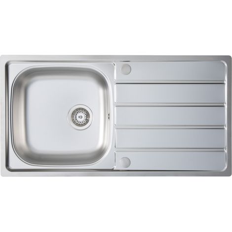 Prima 1.0 Bowl Kitchen Sink with Waste Kit 965mm L x 500mm W - Stainless Steel (1/2)