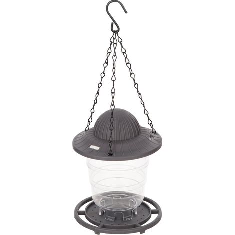 Distributeur À Oiseaux - En Plastique Transparent Avec Toit Ouvert - Pour Jardin Extérieur Balcon Patio - 1 Pièce (1/4)