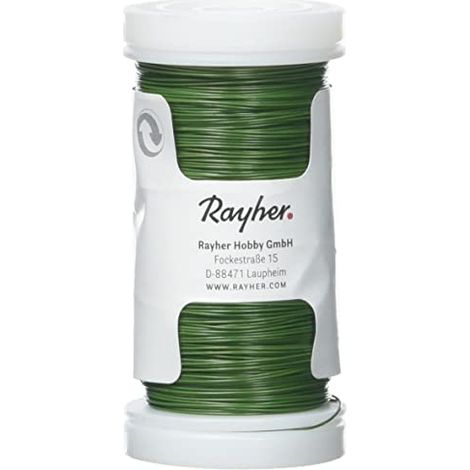 Rayher Fil di Ferro Fioristica, Verde Scuro, 0,35 Mm Ø, Spoletta 100 M, 2400113 (1/4)