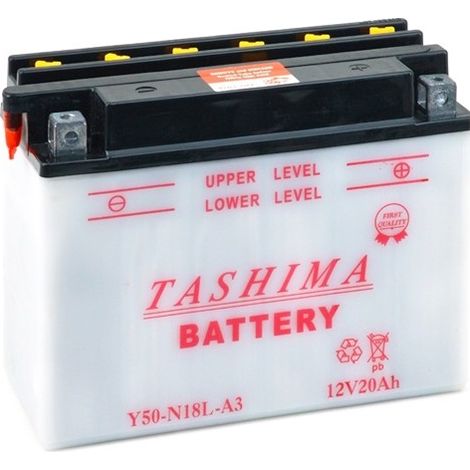 Batterie Plomb Tashima Renforcée 12v, 20a. L: 205, L: 90, H:162mm, + à Droite Pour Motos, Motoneige. (livrée Sans Acide). - Batt