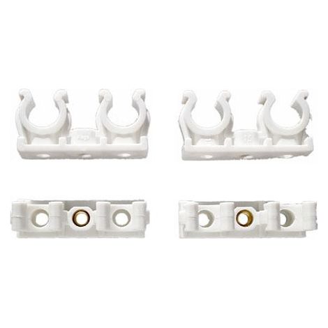 Rohrclip doppelt 15 mm / 25er Pack Halterungen & Rohrschellen (1/2)