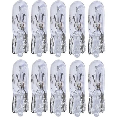 Set d’ampoules T5 12 V 1,2 W for panel of edge automobile 10 units base BA9S low consumption and long duration of life (1/3)