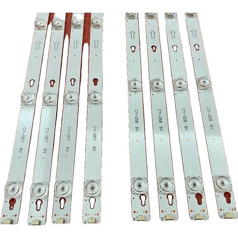 Tira de LED, 530 mm de largo, 425 mm de largo, 8 piezas, 5 LED, 4 LED (1/5)