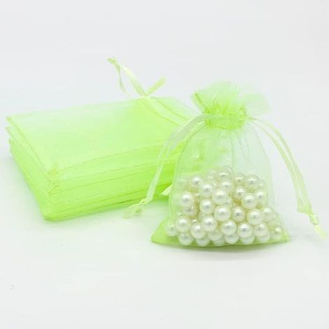 50pcs Sacs Organza,17x23cm Sachets Pochettes Cadeau en Organza avec Rubans Sac à Bijoux Sachets pour Lavande Sacs de Bonbons Faveur Présent Sacs pour Anniversaire Baptême Fête Décoration Mariage (1/4)