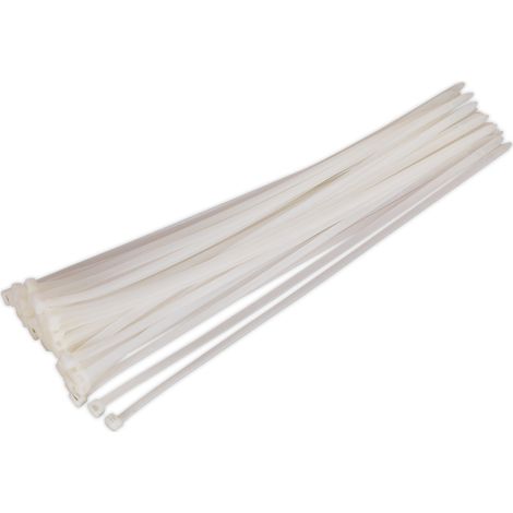 Sealey Cable Tie 450 x 7.6mm, White - Pack of 50 CT45076P50W