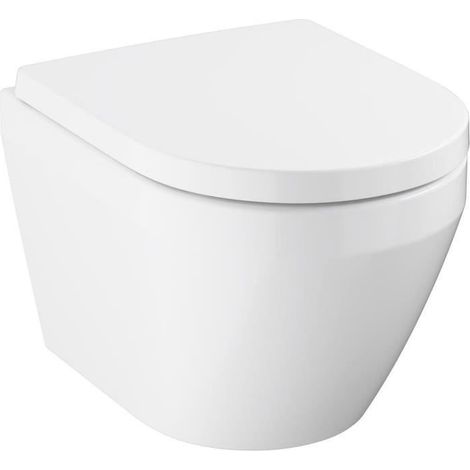 Grohe Euro Ceramic - WC suspendu avec abattant SoftClose, Rimless, Triple Vortex, blanc alpin 102509SH00 (1/5)