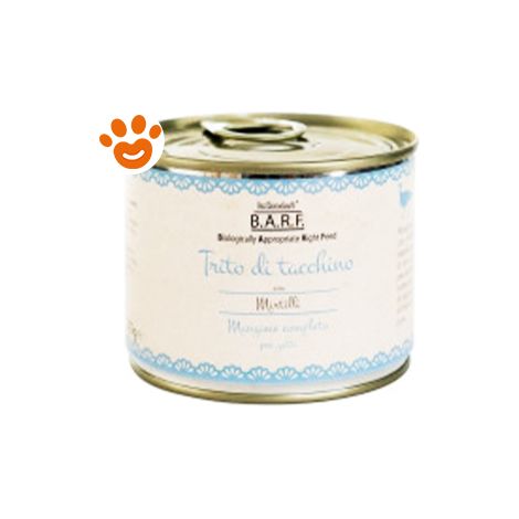 Barf Cat Alimento Completo Trito di Tacchino - Barf Cat Alimento Completo Trito di Tacchino - Lattina Da 200 Gr