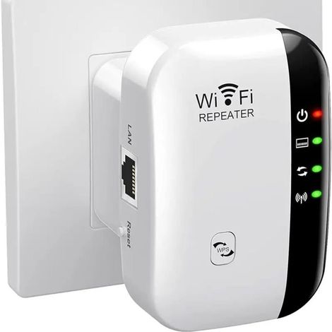 SABIR Amplificateur WiFi Repeteur Booster de signal sans fil WiFi extender 300M WLAN 802.11ngb - forfait e (1/4)