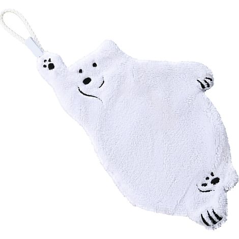 Serviettes mignonnes à motif petit ours, épaisses, absorbantes, à séchage rapide, à suspendre, pour la cuisine et la salle de bain. (1/5)