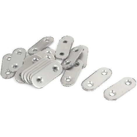 Flache Edelstahl-Winkelstücke, gerade Reparatur-Befestigungsplatten 40 mm, 20 Stück – Gut (1/4)