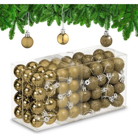 Juego de 96 adornos navideños de plástico para árbol de Navidad
