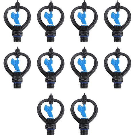Arroseur de jardin robuste en plastique avec rotation à 360°, noir, lot de 10 (1/3)