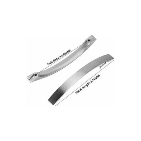 12er Pack Küchen Edelstahl Lochabstand 96mm Küchenschrankgriff - verchromt - Türgriffe Nickel Gebürstet Küchengriffe Möbelgriffe (1/4)