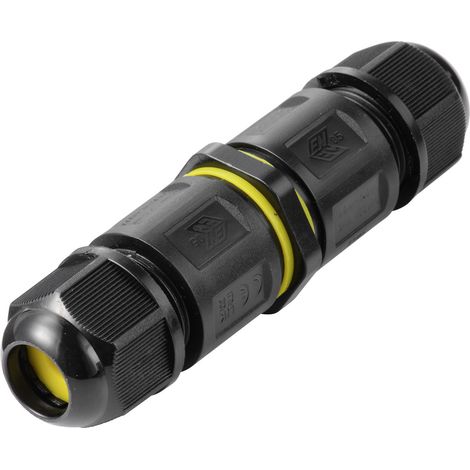 TRU COMPONENTS Kabelverbinder IP68 wasserdicht, push-In 3polig, 0,5 - 2,5 mm² TC-14745240  Schwarz T (1/5)