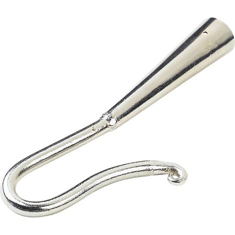 Crosse de berger en acier nickelé – À emmancher sur un manche de diamètre 28 mm – Diamètre 28 mm – Pour élevage ovin – (1/2)