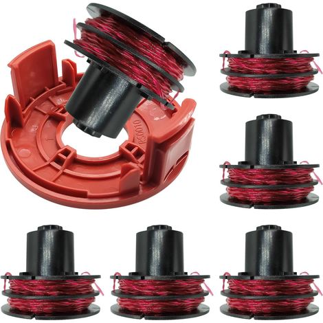 112966 Ersatzspule für AL-KO GTE 350/450/550, Ersatzspule für Freischneider mit Abdeckung RS0010 (6 Spulen + 1 Abdeckung)