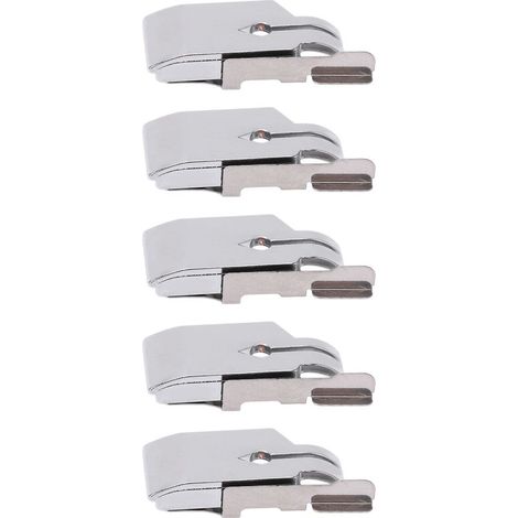 Pieds-de-biche en acier inoxydable pour point droit, couture légère et solide, lot de 5 accessoires de machine à coudre (1/5)