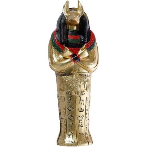 Sarcophage - Anubis - Momie - Résine - 13.5 cm - Décoratif Intérieur (1/5)